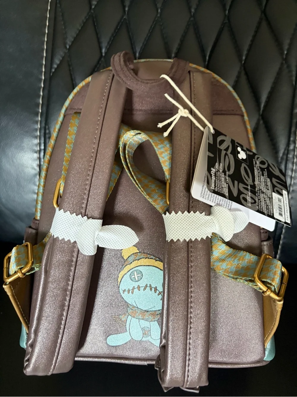 Loungefly Orange & Blue Stitch Autumn Leaves Mini Backpack